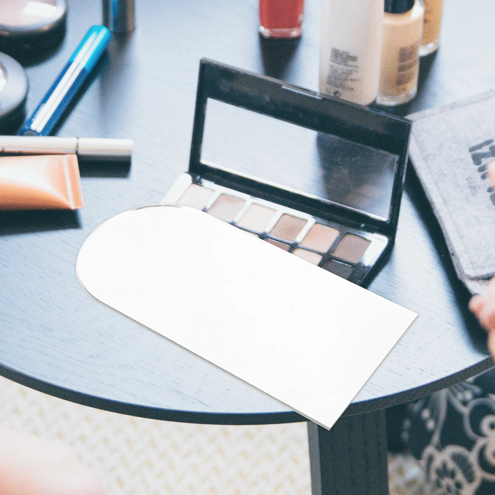 5Pcs DIY Acrylic Irregular Makeup Mirror Sheets Durable Mirror Supply for Home Vanity Desktop Decoration