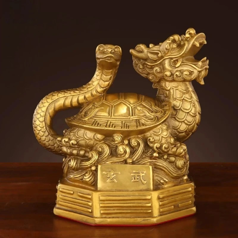 Xuanwu Divine Beast Ornament Home, Living Room, Office Decoration Small Ornaments Brass Spirit Beast Vermilion Bird Craft