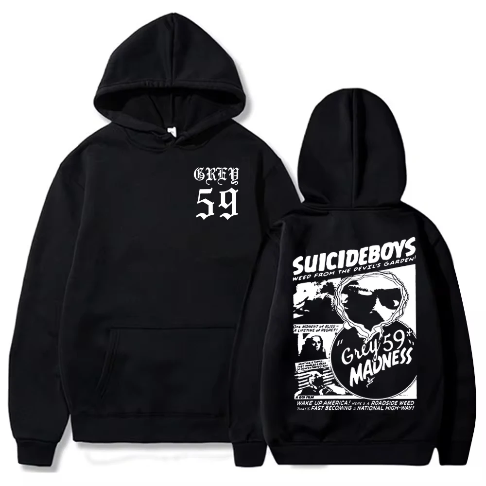 

Suicide Boys 59 Print Male Hooded Fashion Loose Comfortable Hoodies Basic Casual Sweatshirt Fleece Warm Crew Neck Clothes Men