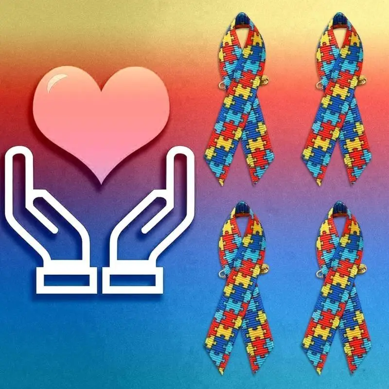 Pack of 100 Colorful Puzzle Pieces Lapel Pins for Autisms Awareness Sturdy Polyester Brooches for Men and Women 