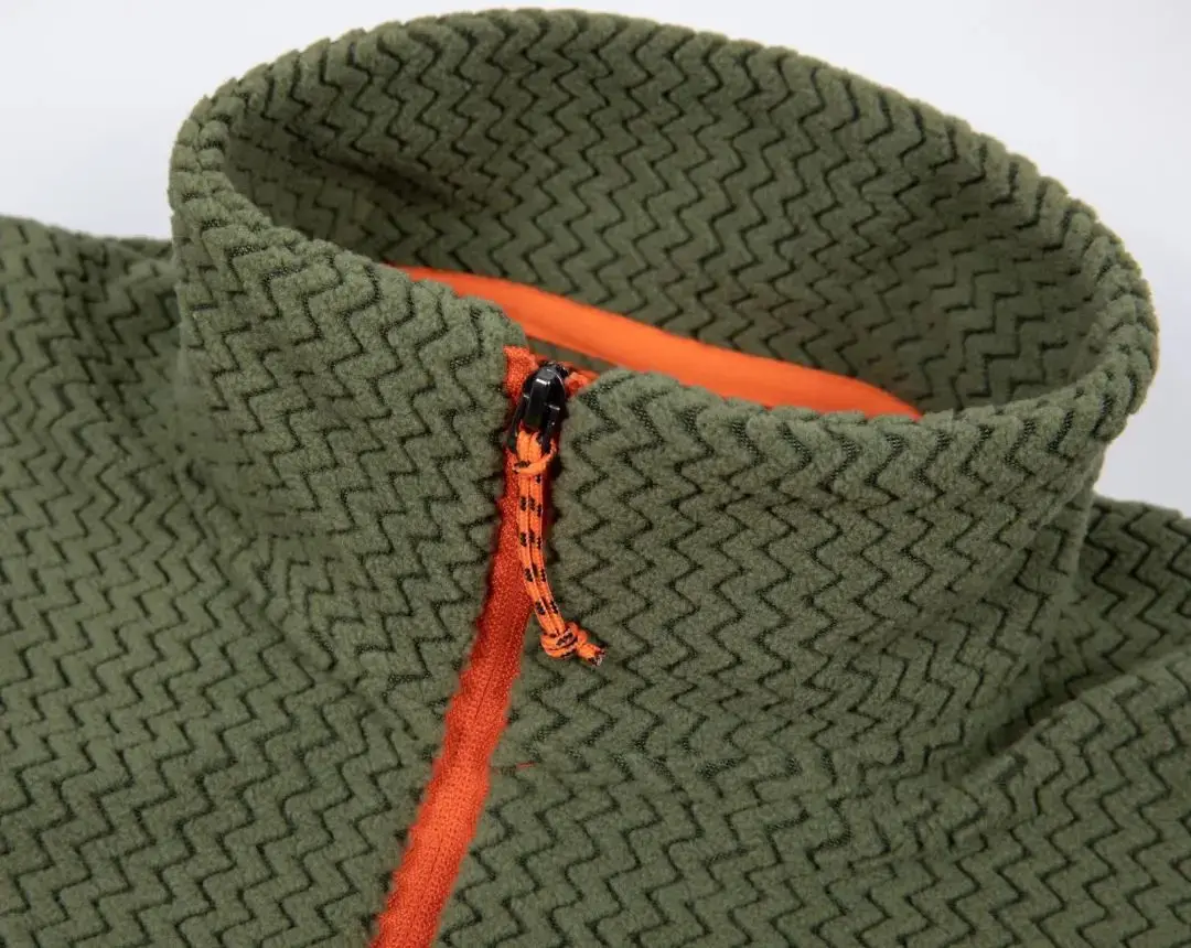 T-shirt Rock Climbing Hiking, Camping, Fishing, Outdoor Mountaineering, Traveling, Outing, Sport Wave-patterned Half-zip Hoodie