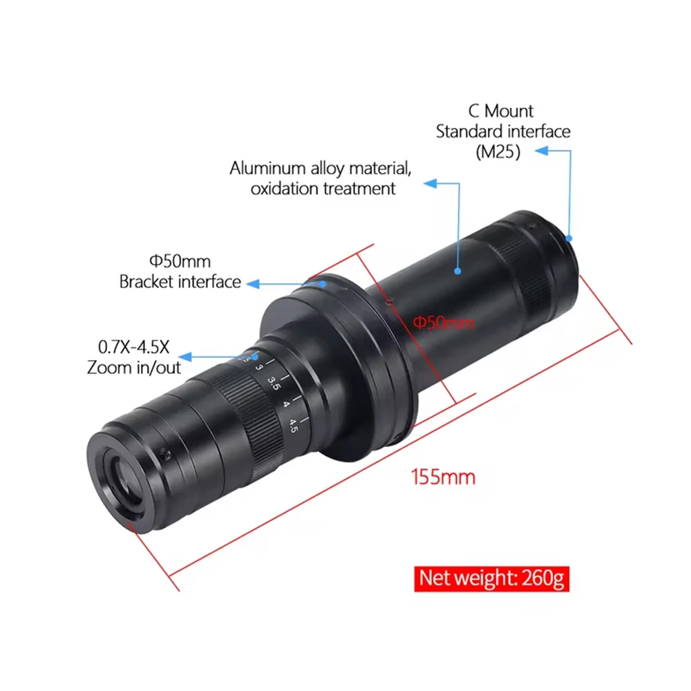 Yizhan كامل 4K مجهر رقمي HDMI USB مجهر 35-215X التكبير المستمر C-Mount عدسة الترا HD المجهر لحام PCB #3