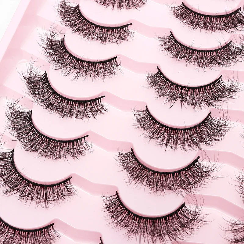 20 Pairs 3D Cat Eye False Eyelashes Faux Mink Lashes Fluffy Thick Natural Soft Eyelash Extension Dramatic Volume Long Lashes