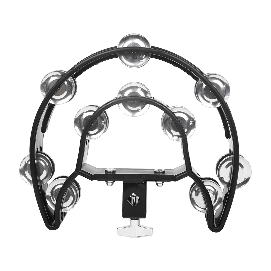 

Jazz Drums Double Layer Handbells Metal Bell Rings ABS Black Tambourine Orff Percussion Instruments Jazz Drums Percussion Bell