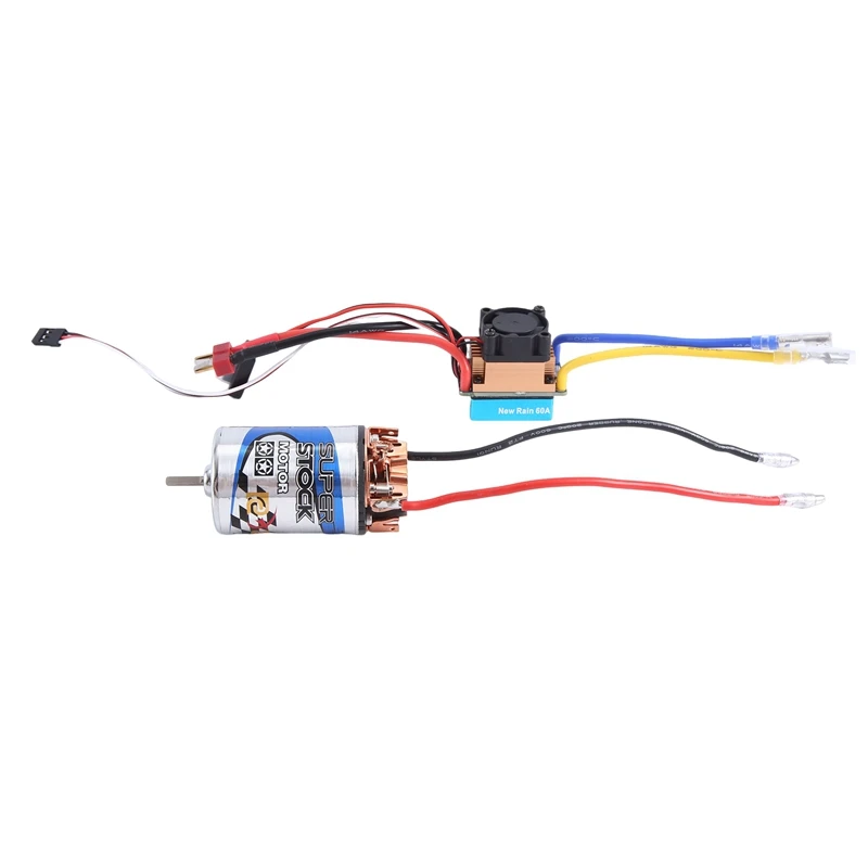 

JB-550 Brushed Motor & 480A Waterproof Brushed ESC Speed Controller With 5V/3A BEC For 1:10 RC Crawler Axial SCX10 TRX4