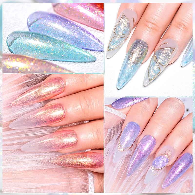 Mtssii 7ML Shimmer Glitter Gel Dream Shining Sequins เจลกึ่งถาวร Soak Off Base Coat เล็บ art เจลเคลือบเงา