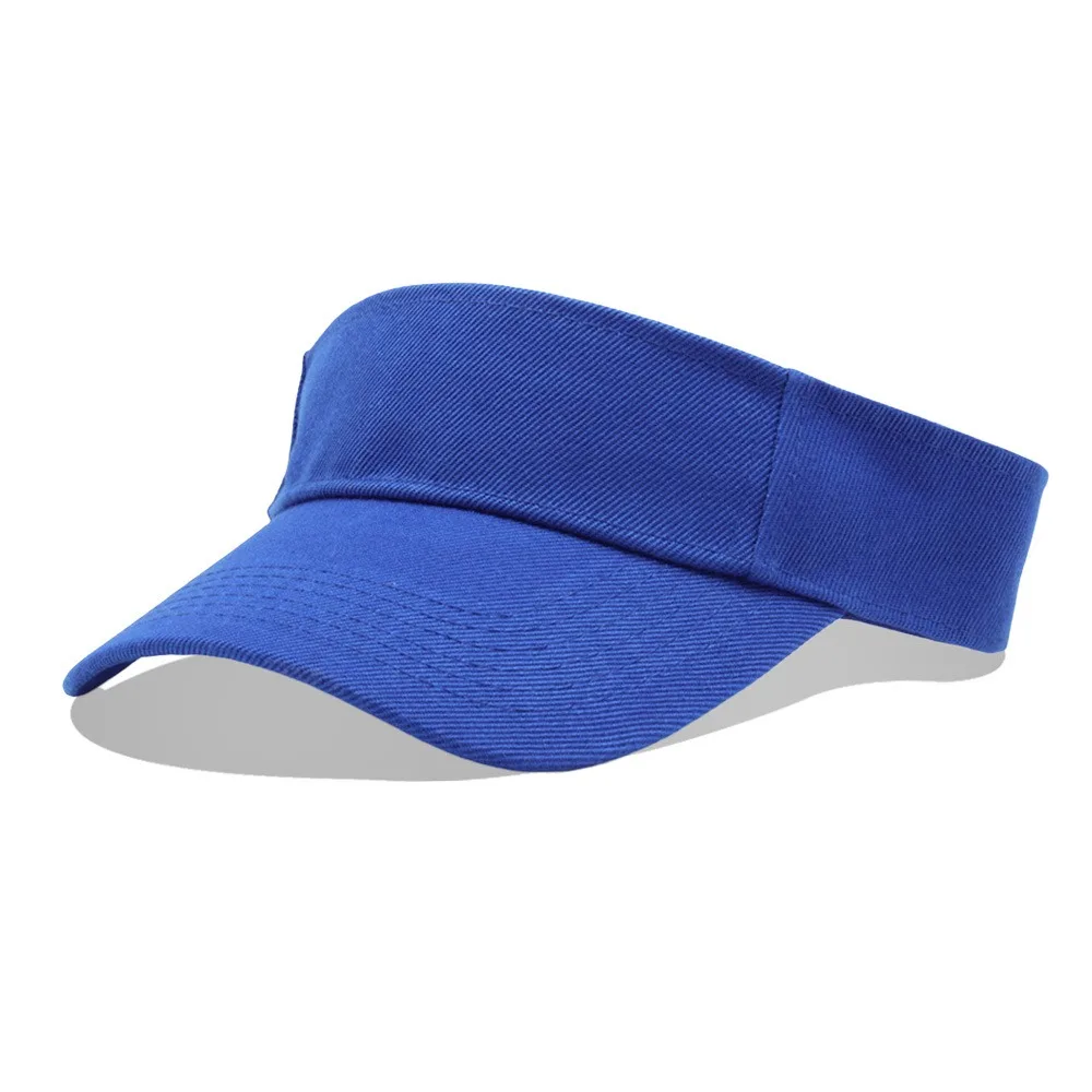 Cotton Outdoor Sports Hat Quick-Dry Structured Brim Summer Sun Hat Lightweight Solid Color Adjustable Visor