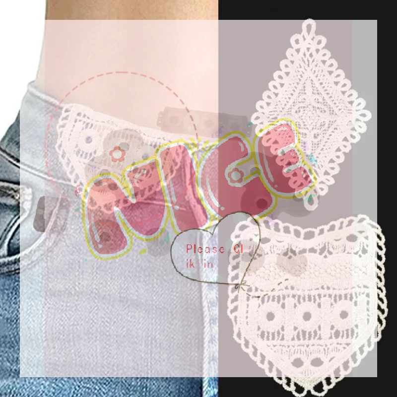 【BA】5Pcs Cotton Jeans Waist Expander Adjustment Hollow Lacework Waist Expanders Maternity Garment Accessories