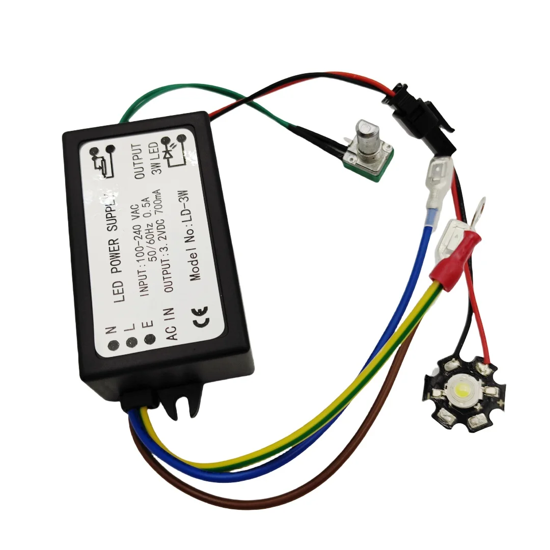 Fuente de alimentación de luz LED para microscopio, 3W, 5W