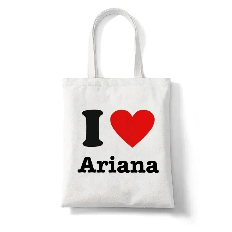 Women's Shoulder Bag Ariana Grande Thank U Next Print Canvas Tote Bag Eco Large Capacity Shopper Handbag Fashion Girl Handbags