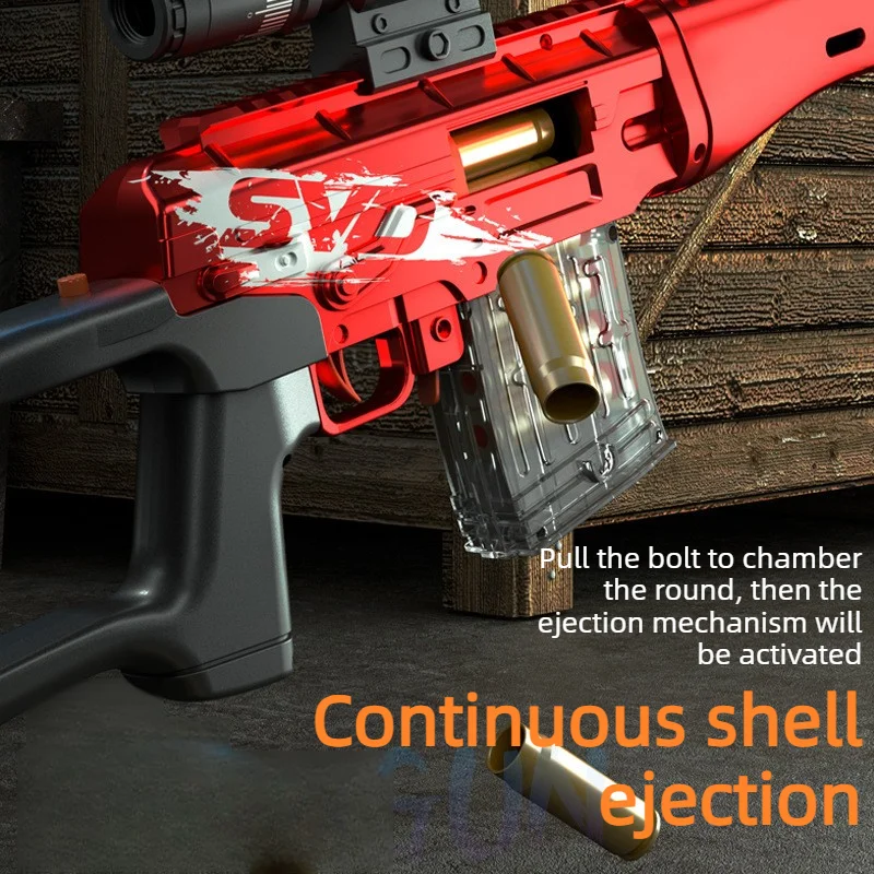 Submachine Machine Toy Gun Soft Dart Blaster with Magnifying Glass Foam Bullet Manual Blaster Outdoor Shooting Game Toy