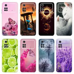 For Xiaomi Poco M4 Pro 4G Case 6.43'' Colorful Painted Soft Silicone Phone Cover For Xiaomi Poco M4 Pro M4Pro Case Fundas Bumper