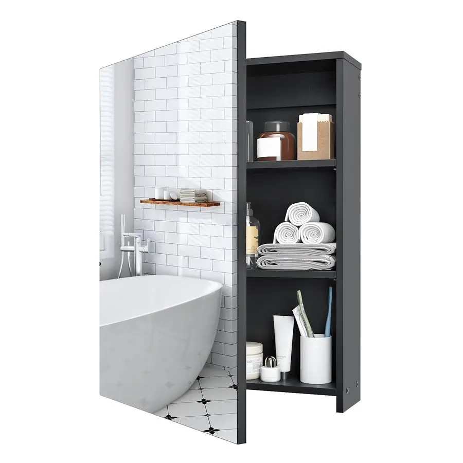 Medicine Cabinet, WallMounted Bathroom Vanity with Mirror, Bathroom Medicine Cabinet with Storage Function, Hanging Storage Cabi