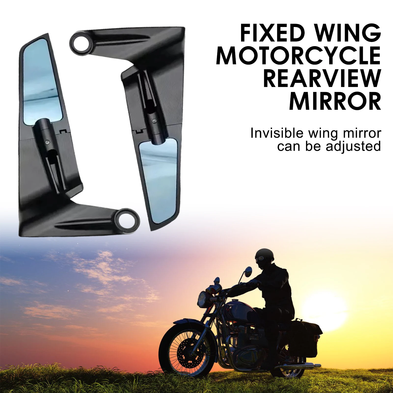 

Racing Motorcycle Mirrors Rotating Side Mirrors Aluminum Rearview Mirror Fit Most Racing Sports Bikes