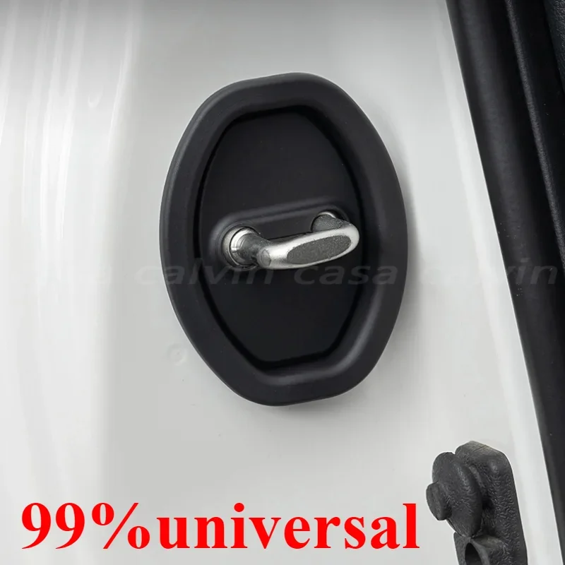 Door Shock Absorption Cushion  Car Door Lock Buckle Protective Lock Protective Pad Closed Anti-collision Sticker Silicone Silent