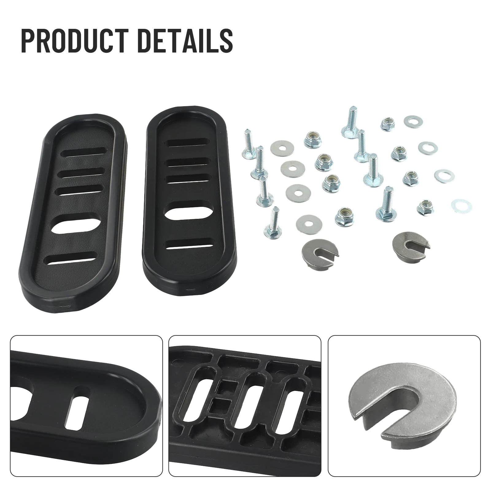 Sustainable Performance Pack of Two Replaceable Skid Shoes and Full Installation Kit for Various Snow Blower Models