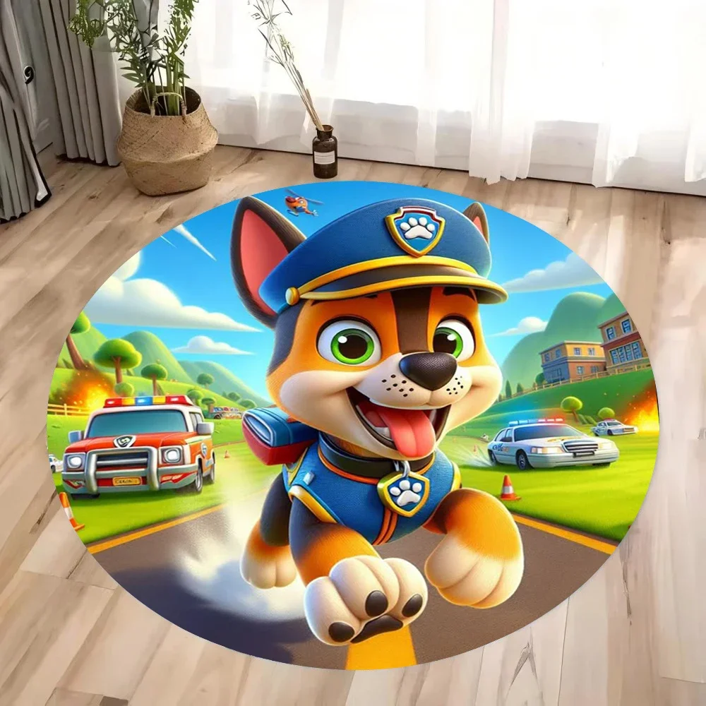 MINISO ديزني باو باترولز السجاد الدائري غرفة نوم الاطفال السرير البساط عدم الانزلاق لينة الكلمة حصيرة أريكة طاولة القهوة السجاد للديكور المنزل #2