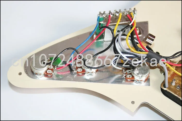 Guard Plate Electric Guitar Pickup Circuit Assembly Complete Set with Grounding Socket