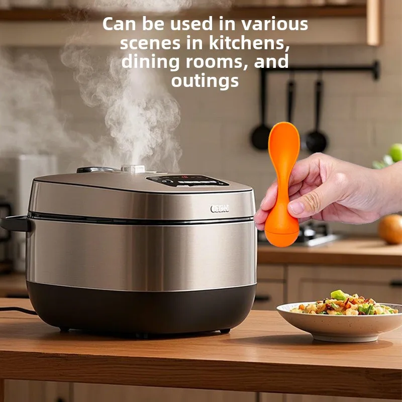 ملعقة شوربة للأطفال من رولي بولي، ملعقة شوربة بمقبض طويل للأطفال، ملعقة أطفال ثابتة، ملعقة أرز غير لاصقة، ملعقة منزلية