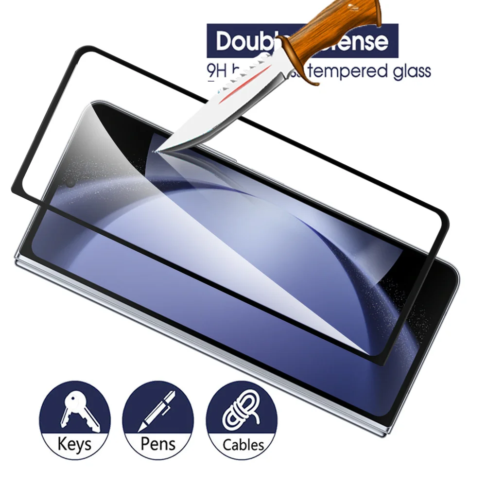 8IN1 Camera Lens Protective Glass For Samsung Galaxy Z Fold 6 Black Edge Tempered Glass Back Film Sumsung ZFold6 Fold6 ZFold 6