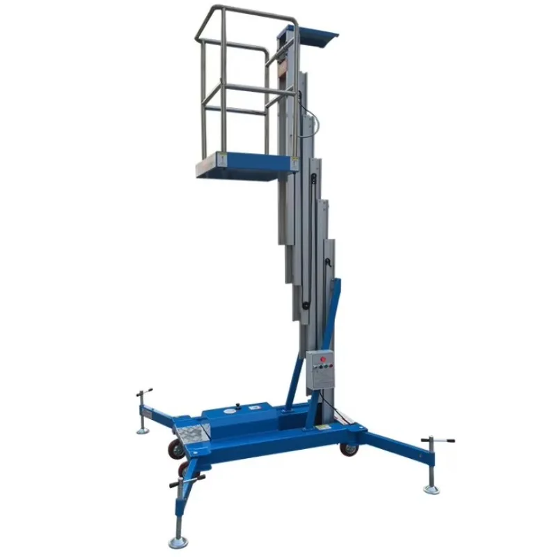 

Mobile aluminum alloy aerial work platform hydraulic lift reclaimer ladder lift platform