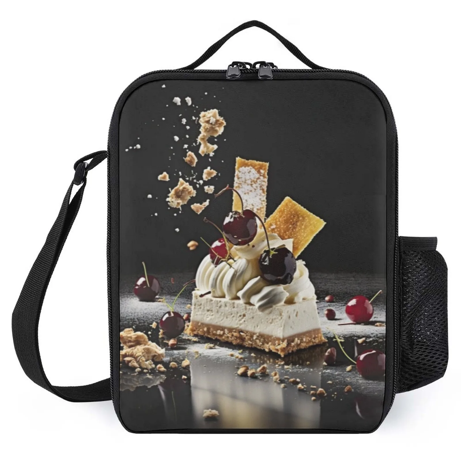 

Cherry Cheesecake Lonchera Para Almuerzo Сумка для обеда с принтом Термальный детский холодильник Сумка для обеда Изоляционная сумка для ланча