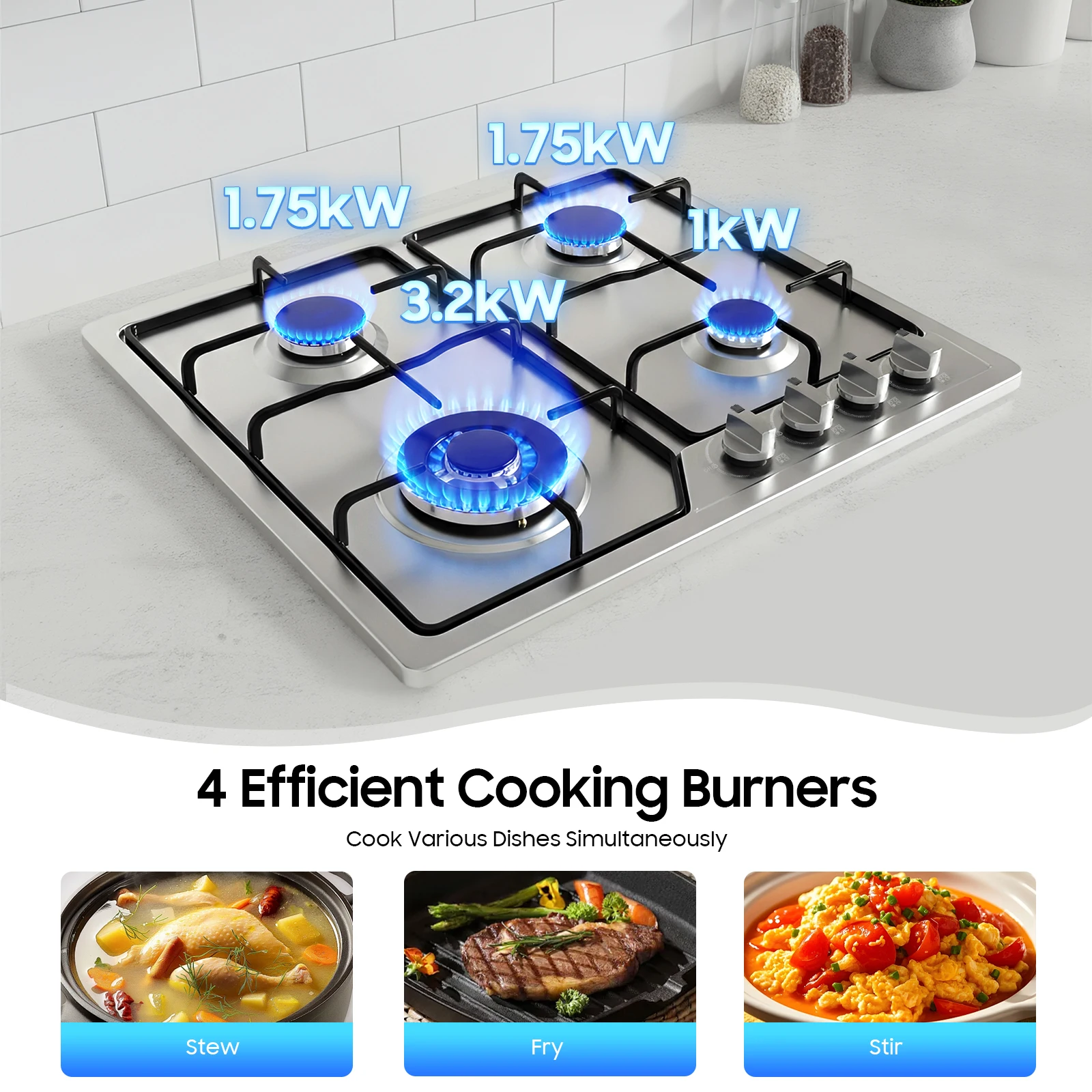 4구 가스레인지 58*50cm 주방용 쿡탑 4버너 스토 - Commercial Kitchen Stove 리뷰 및 가격