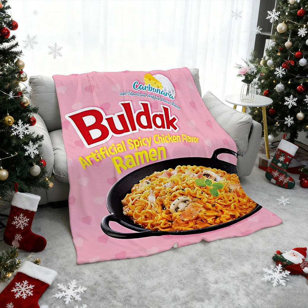 Eine Samyang Buldak Ramen bedruckte Flanelldecke
