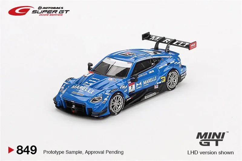 

MINI GT 1:64 Z GT500 #1 MARELLI IMPUL Z Blue Racing Diecast Model Car