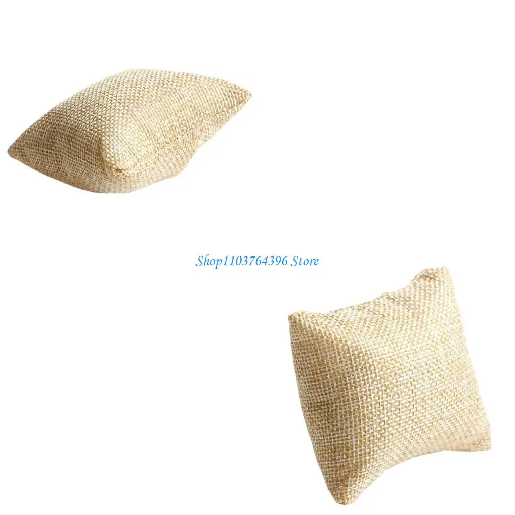 

Коробка для часов Маленькая подушка Шкатулка для драгоценностей Хлопковая льняная маленькая подушка Сумка для дисплея