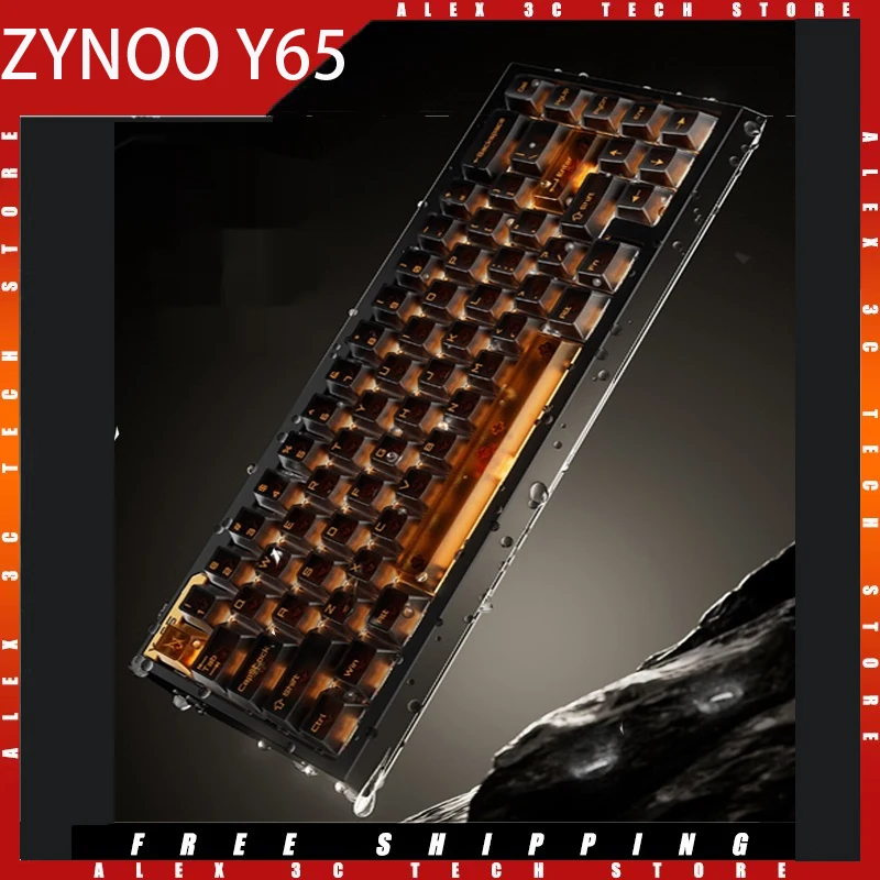 

Zynoo Y65 Magnetic Switch Keyboard Hal Effect Switch 0.001mm Rt Low 0.125ms Latency 8k Polling Rate Cnc Aluminum Shell Keyboard