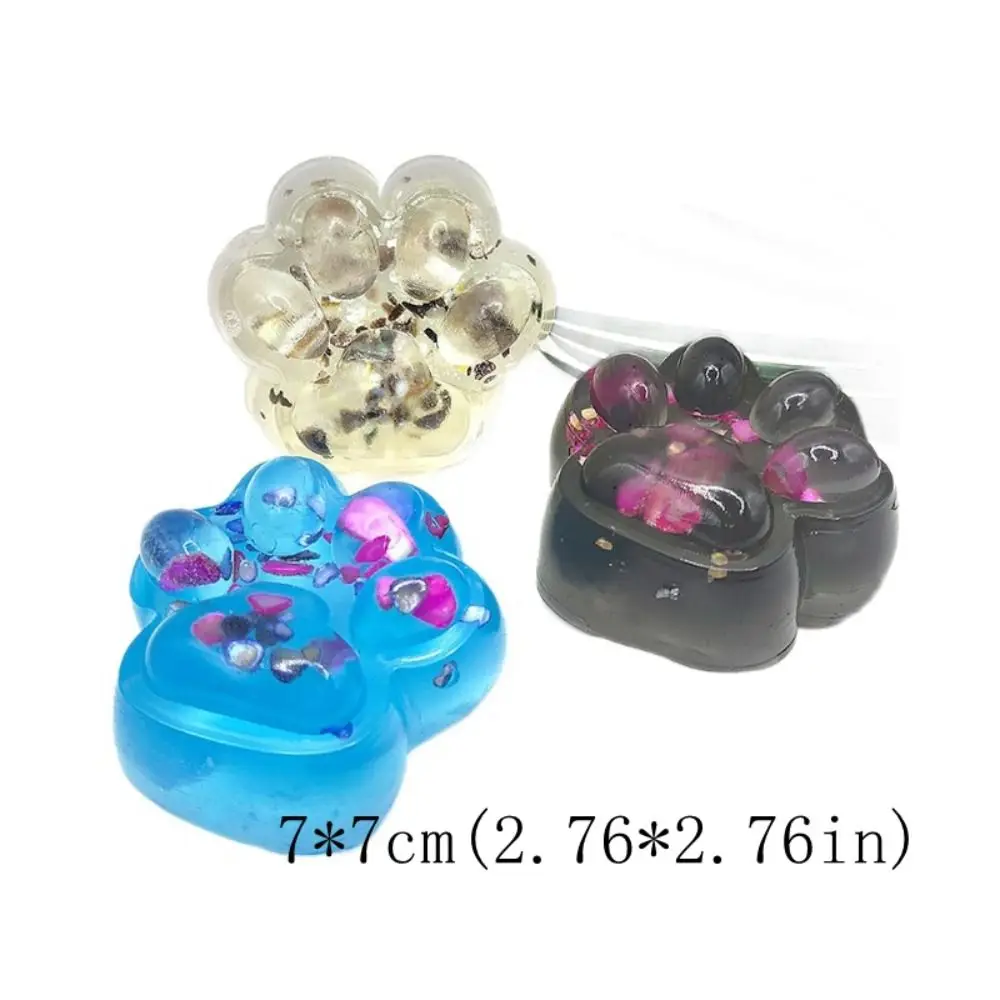 Zintuiglijke Super Grote Kat Poot Knijp Kneden Transparante Kat Poot Fidget Handgemaakte Siliconen Kat Poot Pinch Lastig Pop