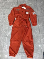 Spring Overalls Men Jumpsuit Cotton Letter Embroidery Beam Feet Coverall Pants Multi Pocket Workwear Black Orange Loose Trousers - Image 2
