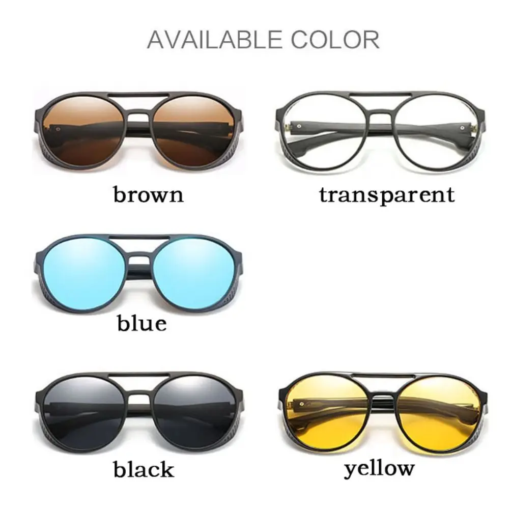 Punk Black Frame Sunglasses Retro UV400 Eyewear Black Shades Glasses Sun-Protective Driving Glasses for Women Man