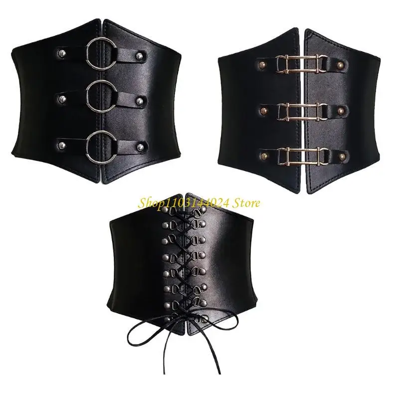 N5KE Corset Tops للنساء لارتداء الخصر مقطع ضمادة Hiphop Rock ملهى ليلي مثير