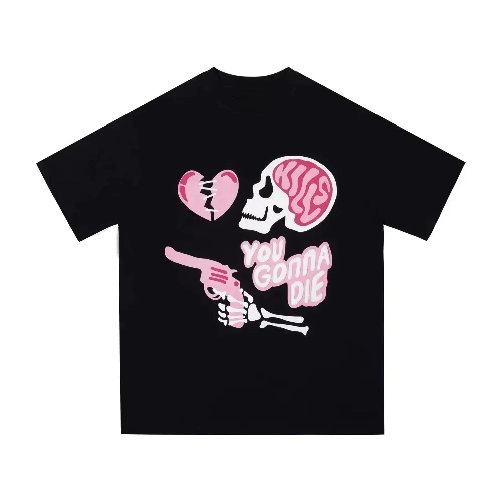 

Fashion 2025 new hot style luxury brand men's and women's shirts summer cotton print street men and women wearing retro T-shirts