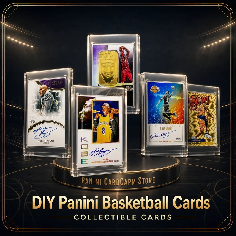DIY Panini NBA Basketball Cards Kobe Curry Wembanyama James Custom Collectible Cards Birthday Gifts Gifts for Collectors