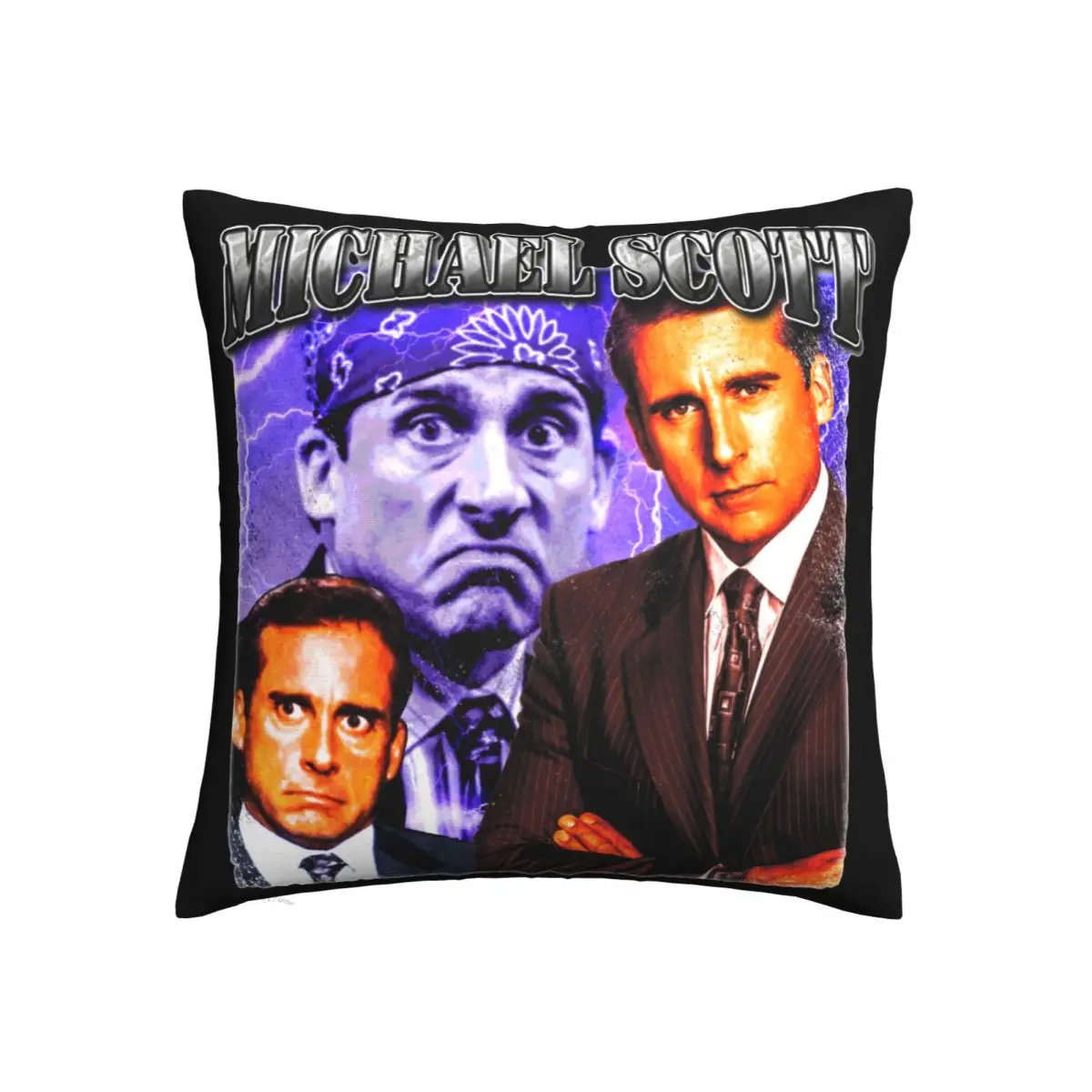 

Throwback 90s Styled Michael Scott Rap Pillowcase Soft Cushion Cover Decorations The Office Tv Series Throw Pillow Case Cover