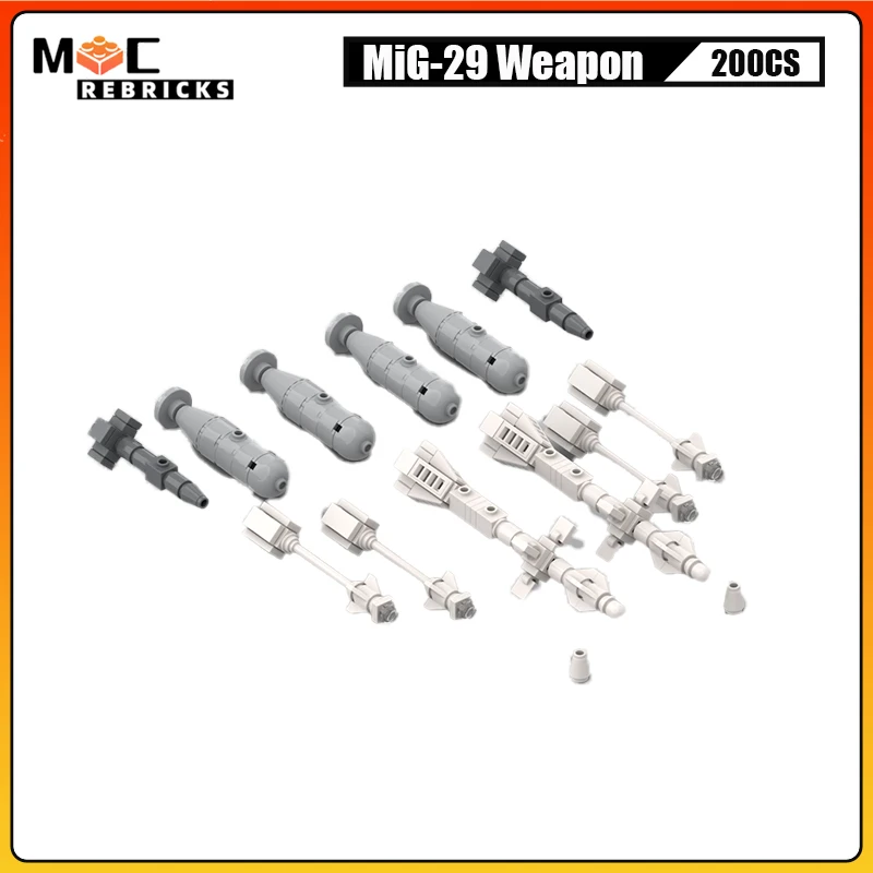 WWII Aircraft MOC-156545 New MiG-29A MOC Military Building Block Fighter Weapon Kit Display Model Bricks Toys for Boys Gifts