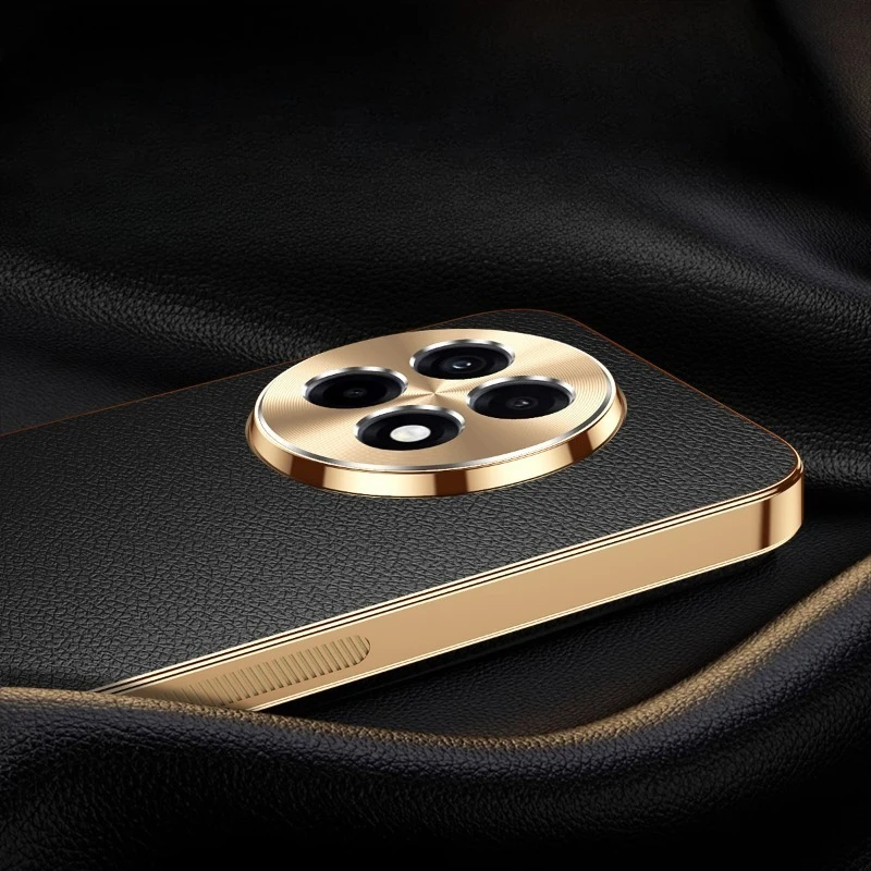 Case For 1+ 13 R Leather Texture Lichee Pattern Plating Cover For OnePlus Ace 5 1+ Ace3 2 Pro Shockproof Protection Cases