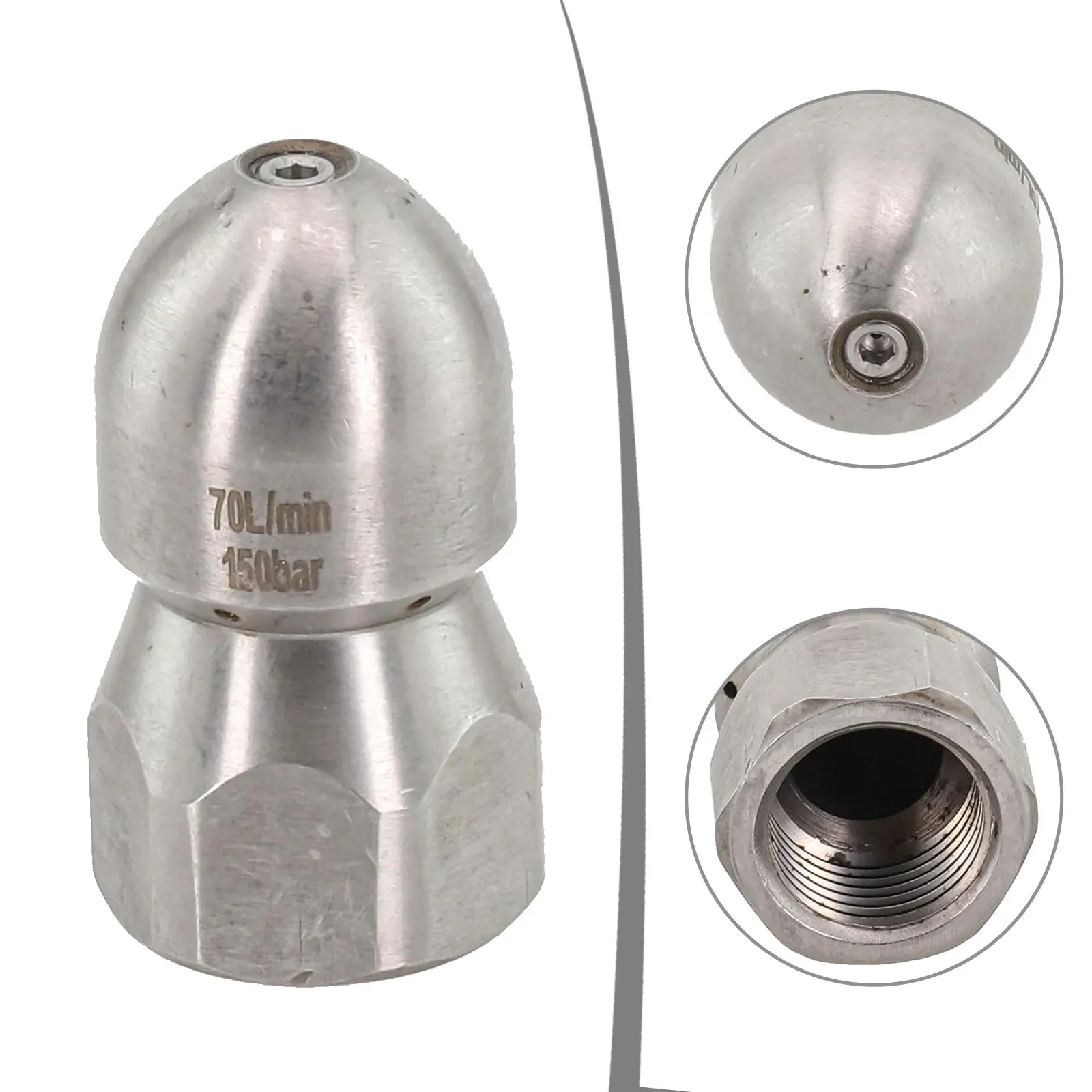 

High-Pressure 70L/min Drain Jetter Nozzle For Effective Heavy Cleaning Nozzle Outdoor Power Equipment Pressure Washer Parts