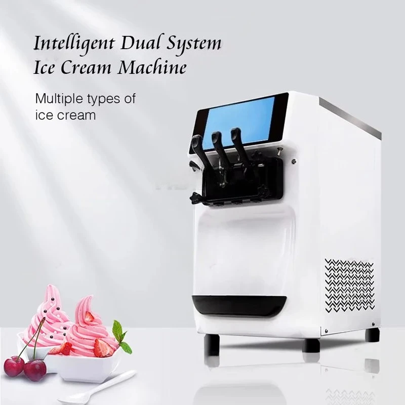 Commercial Ice Cream Machine Fully Automatic Desktop One Click Thawing Cone Sundae Machine