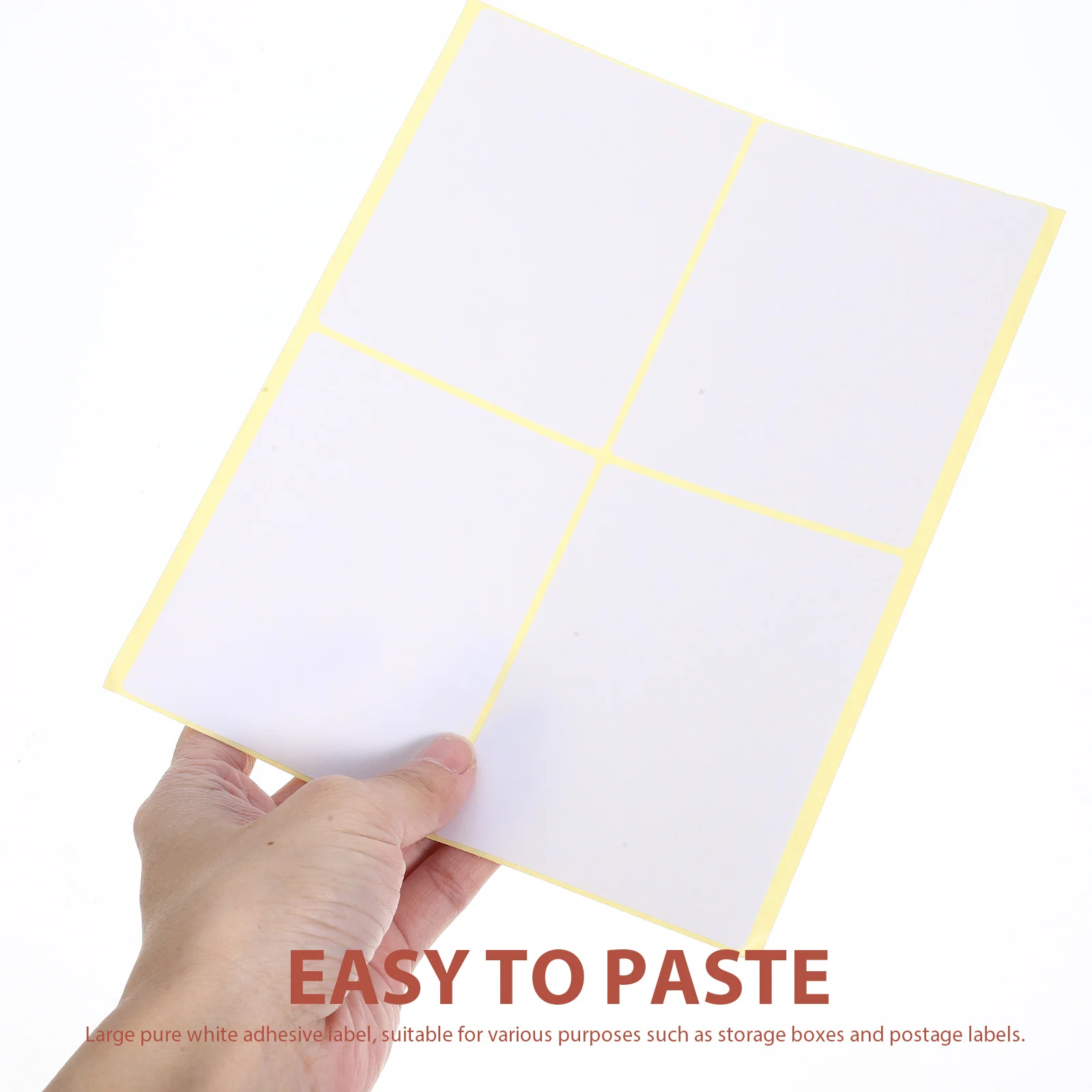 

120pcs Large White Adhesive Labels Blank Self-Stick Stickers For Storage Bins Packing Moving Boxes Organizing Paper