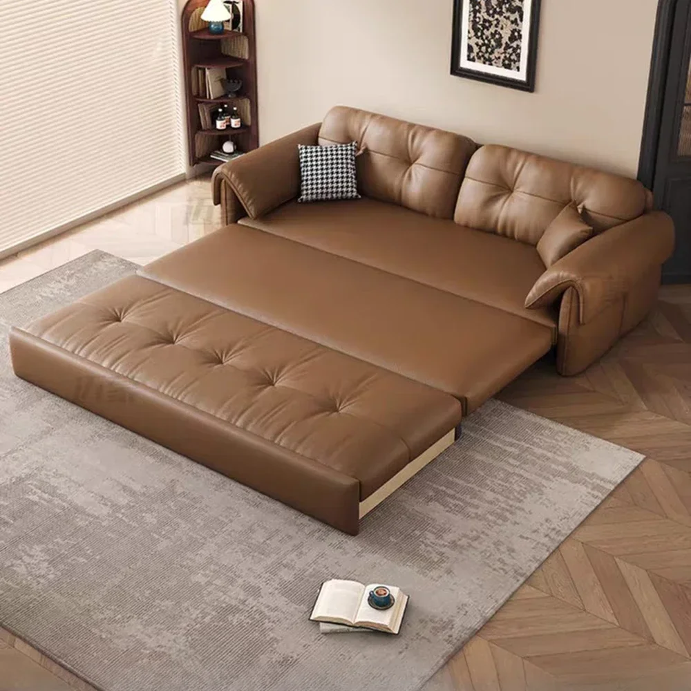 Modern Living Room Wall Sofa Designer Extandeble Leather Convertible Office Sofa Lounge Sex Ergonomic Muebles Unique Furniture