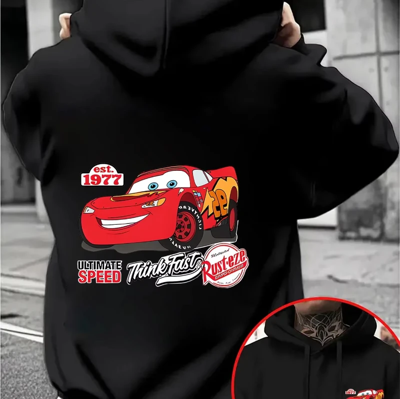 

Disney Cars Lightning McQueen Men's Hoodie Autumn Winter Casual Unisex Pullover Sweatshirt Tracksuit Clothing Hoody Oversized