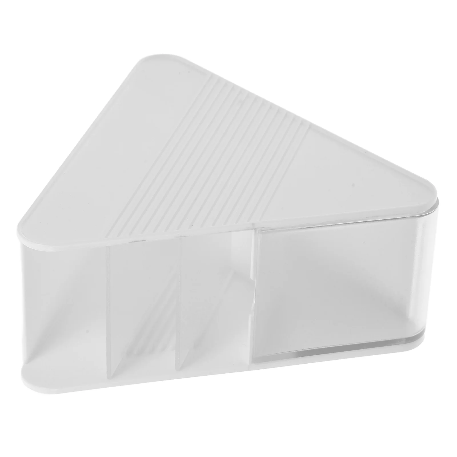 

Pen Holder For Desk Transparent Triangle Desktop Organizer Pencil Cup Makeup Brush Rack Toothbrush Holder Abs+