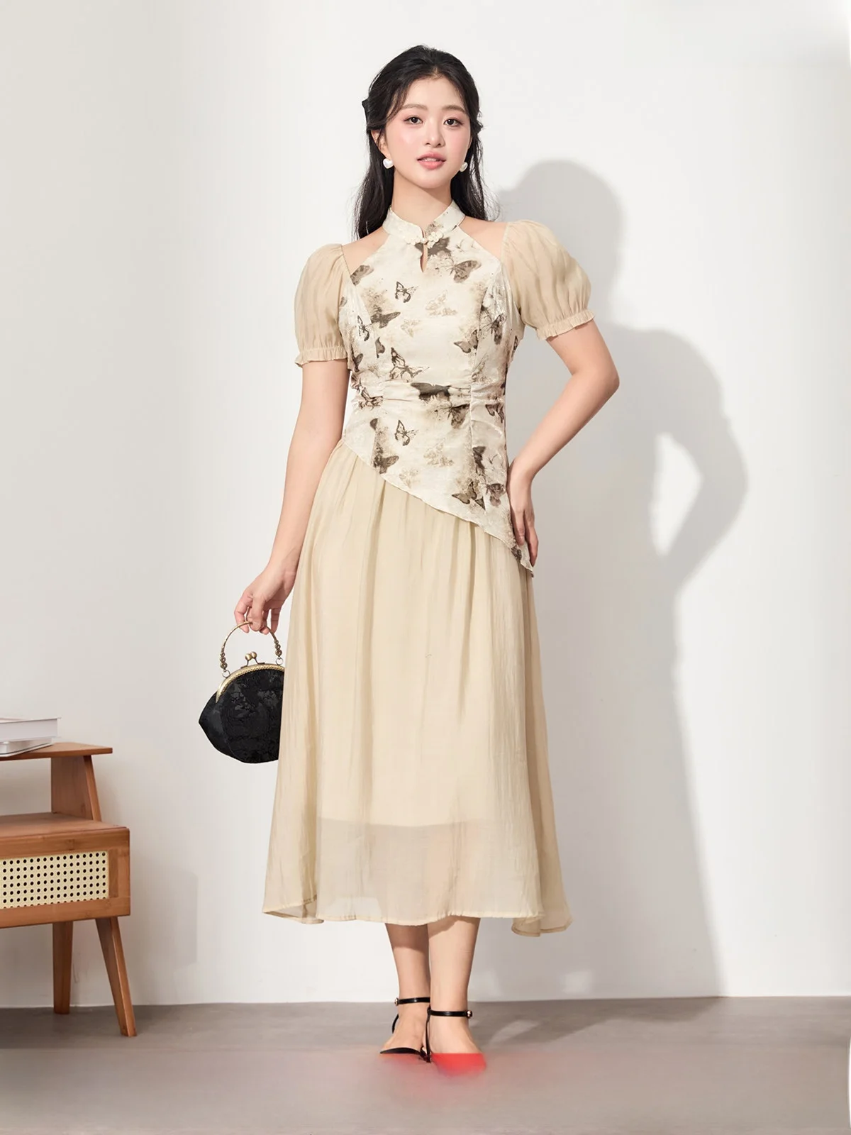 

Летний комплект GW Plus Size: Новинка, имитация двухслойного платья, длинное платье с эффектом водной живописи, в национальном стиле, тонкое, с эффектом пузырьков...