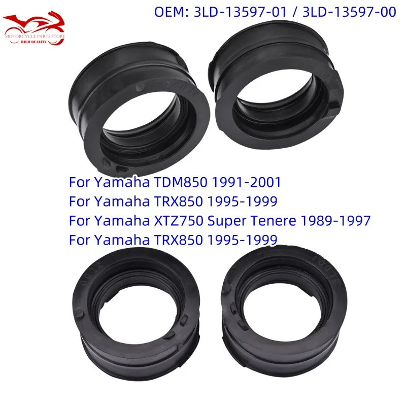Moto Carburetor Joint Intake Interface Carb Adapter For Yamaha TDM850 TRX850 XTZ750 Super Tenere 3LD-13597-01/00 Pipe Rubber Mat