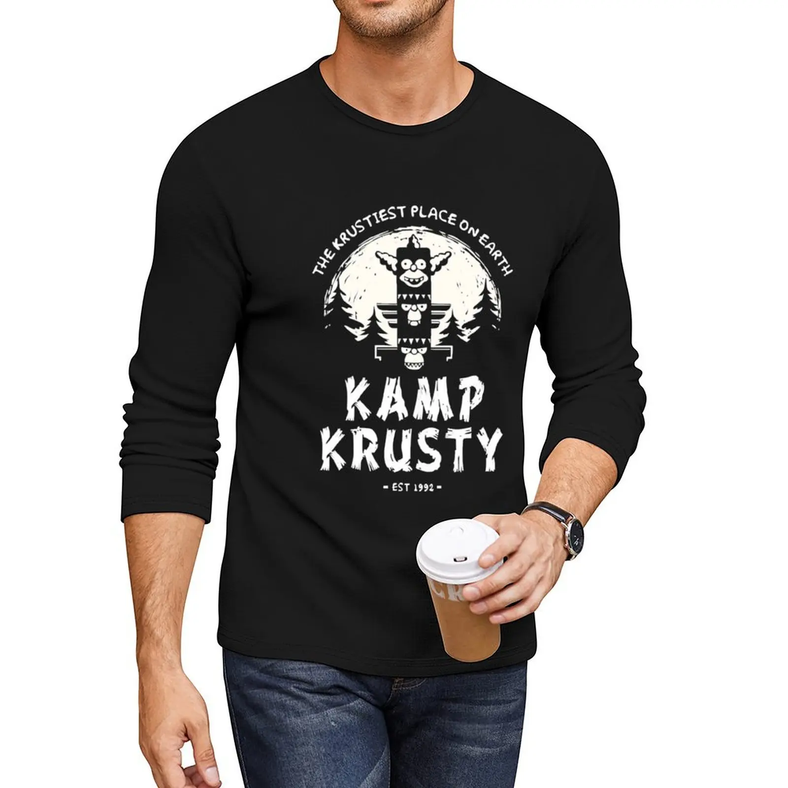 

the krustiest place on earth Kamp Krusty est 1992 3 Long T-Shirt quick drying shirt plain t-shirt Men's t-shirt