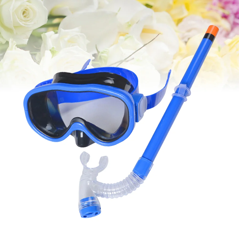 Children Women's Men's Swimming Goggles Diving Goggles Belt Breathing Tube Semi-Dry Type Snorkeling Swimming Glasses Adjustable